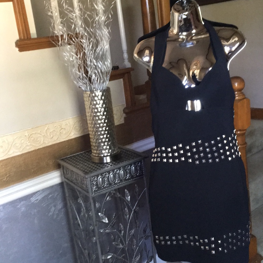 Affliction black mini dress